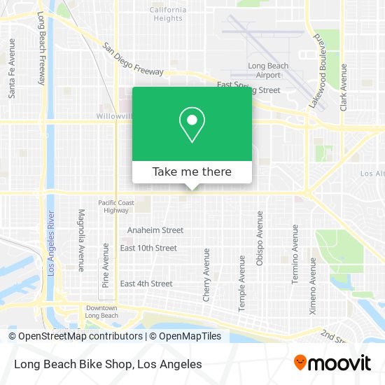 Mapa de Long Beach Bike Shop