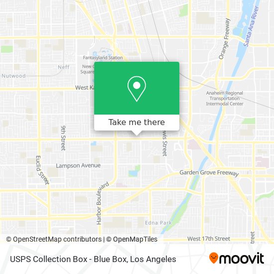 Mapa de USPS Collection Box - Blue Box