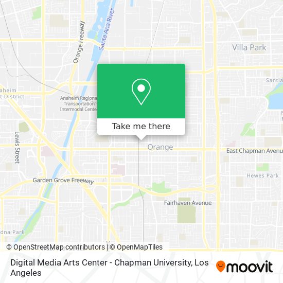 Mapa de Digital Media Arts Center - Chapman University