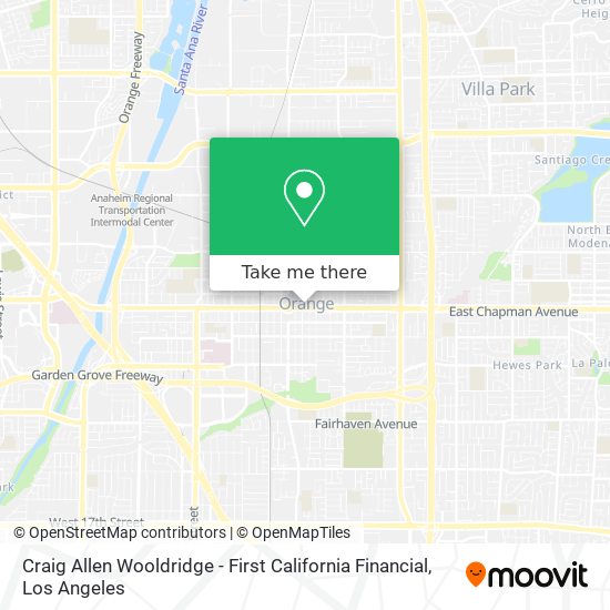 Craig Allen Wooldridge - First California Financial map