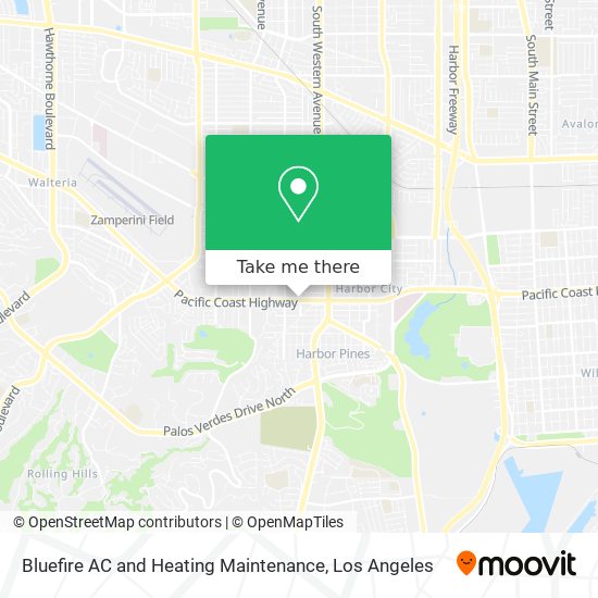 Bluefire AC and Heating Maintenance map