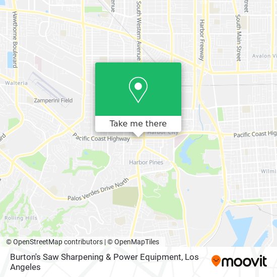 Mapa de Burton's Saw Sharpening & Power Equipment