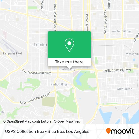 USPS Collection Box - Blue Box map