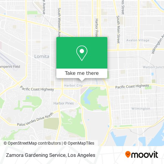 Zamora Gardening Service map