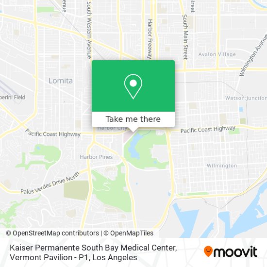 Kaiser Permanente South Bay Medical Center, Vermont Pavilion - P1 map