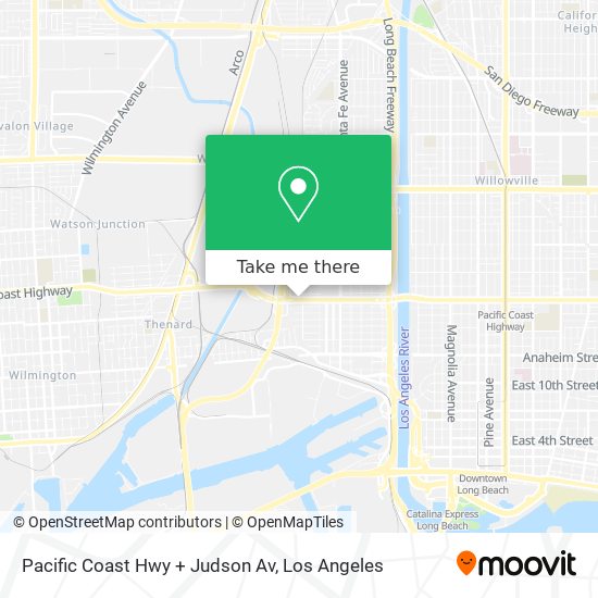 Pacific Coast Hwy + Judson Av map