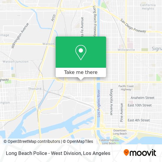 Long Beach Police - West Division map