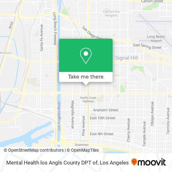 Mental Health los Angls County DPT of map