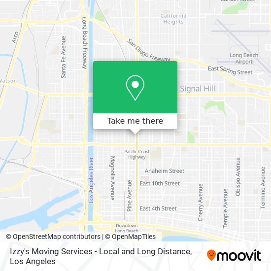 Izzy's Moving Services - Local and Long Distance map