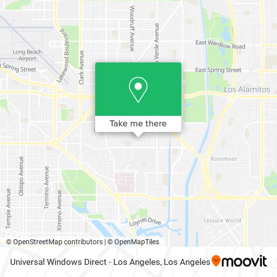Mapa de Universal Windows Direct - Los Angeles