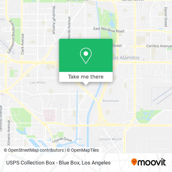 Mapa de USPS Collection Box - Blue Box