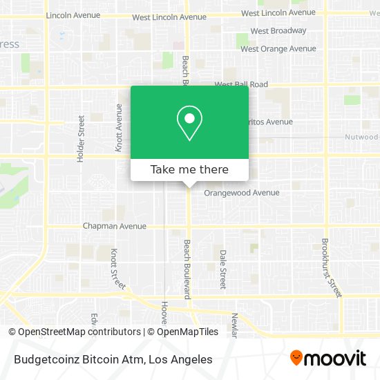 Mapa de Budgetcoinz Bitcoin Atm