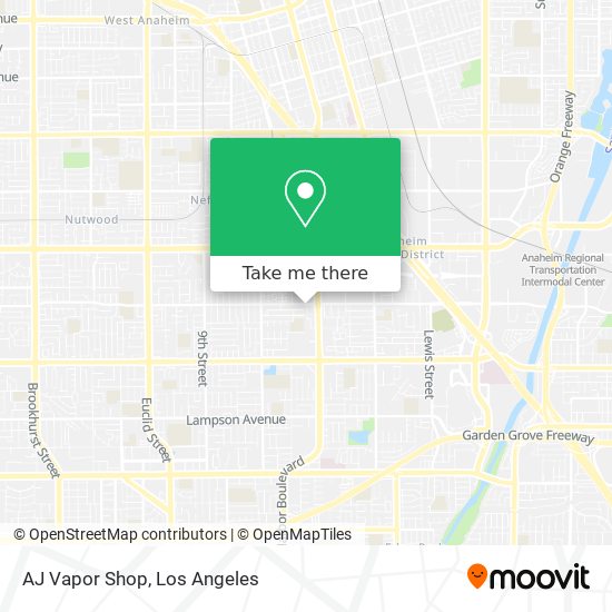 Mapa de AJ Vapor Shop
