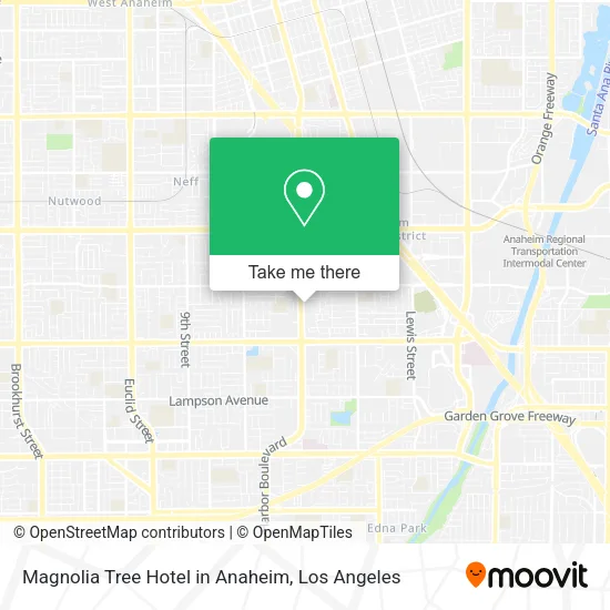 Mapa de Magnolia Tree Hotel in Anaheim