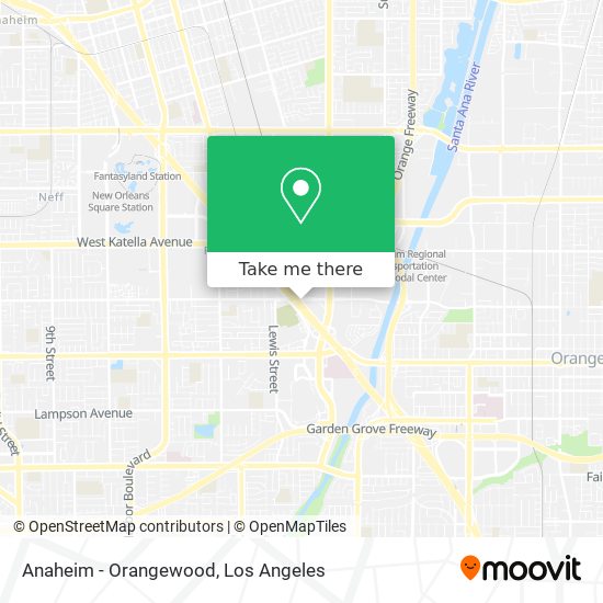 Anaheim - Orangewood map