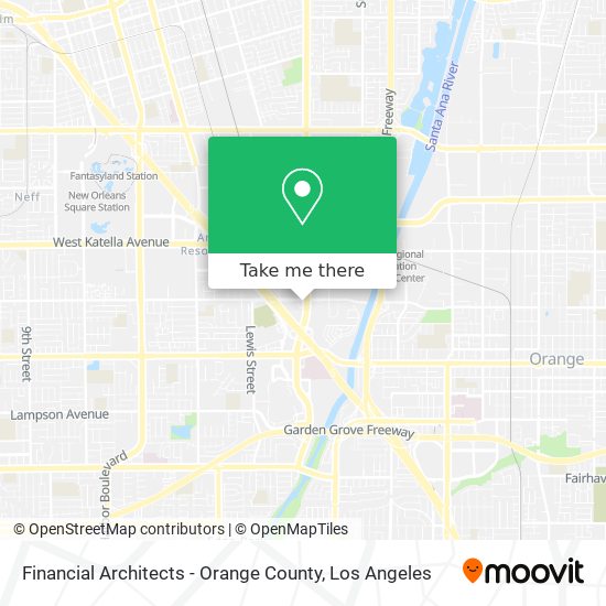 Mapa de Financial Architects - Orange County