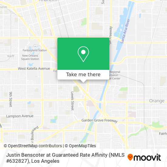 Mapa de Justin Benscoter at Guaranteed Rate Affinity (NMLS #632827)