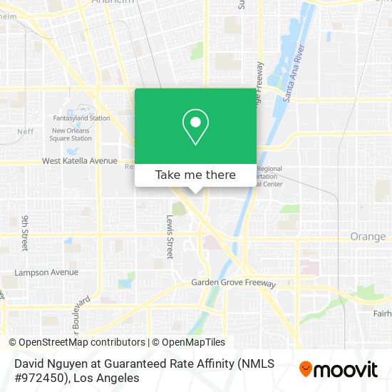 Mapa de David Nguyen at Guaranteed Rate Affinity (NMLS #972450)