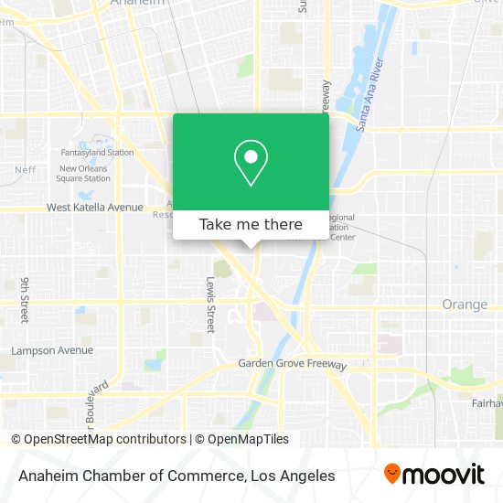 Mapa de Anaheim Chamber of Commerce
