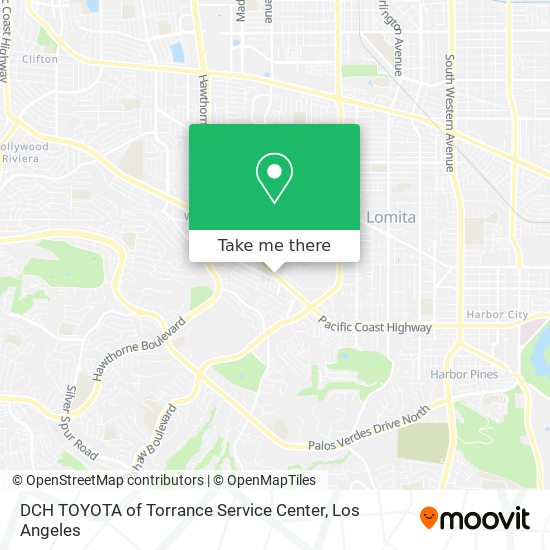 DCH TOYOTA of Torrance Service Center map