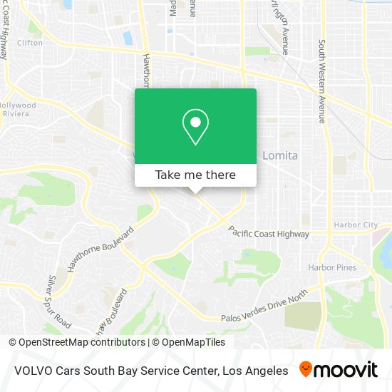 VOLVO Cars South Bay Service Center map