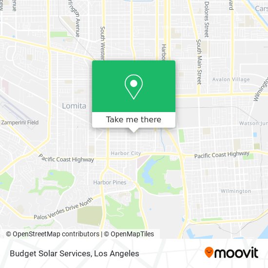 Budget Solar Services map