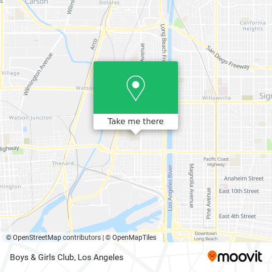 Boys & Girls Club map