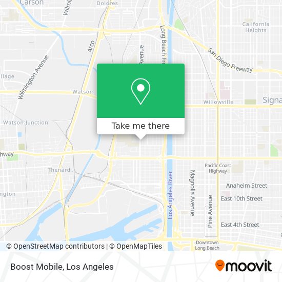 Mapa de Boost Mobile