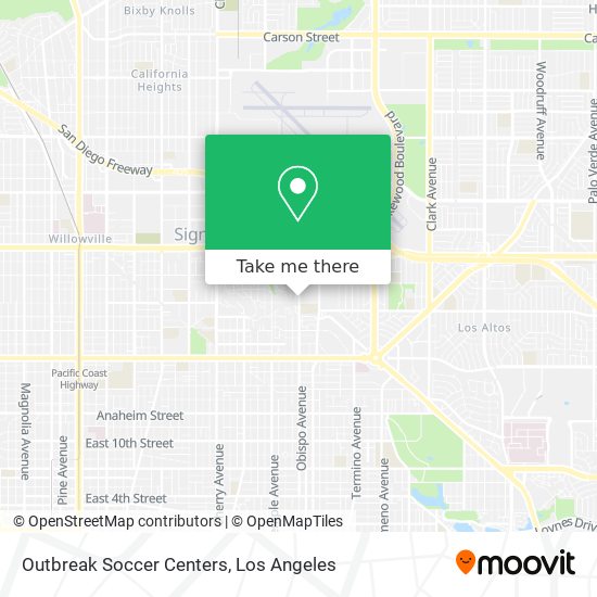 Outbreak Soccer Centers map