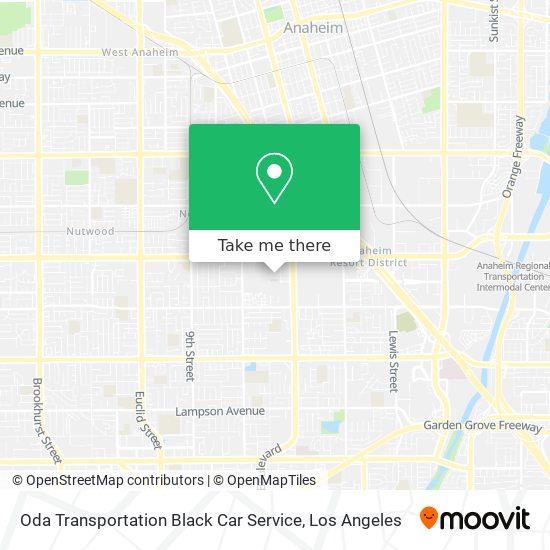 Mapa de Oda Transportation Black Car Service