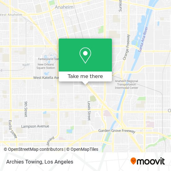 Archies Towing map