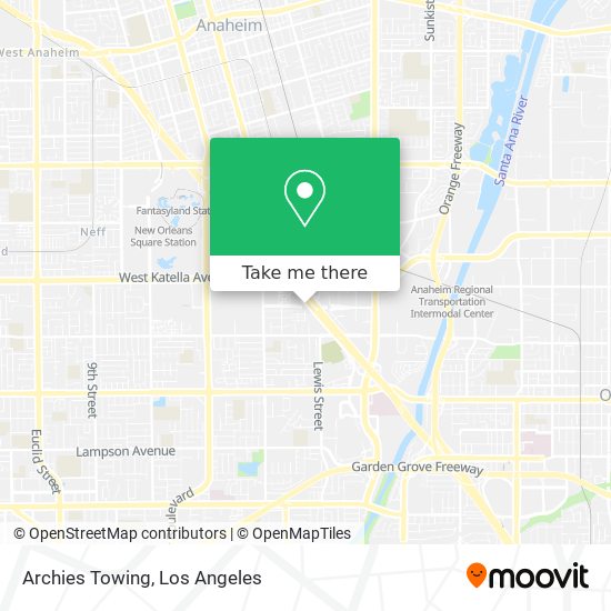 Mapa de Archies Towing