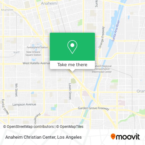 Anaheim Christian Center map