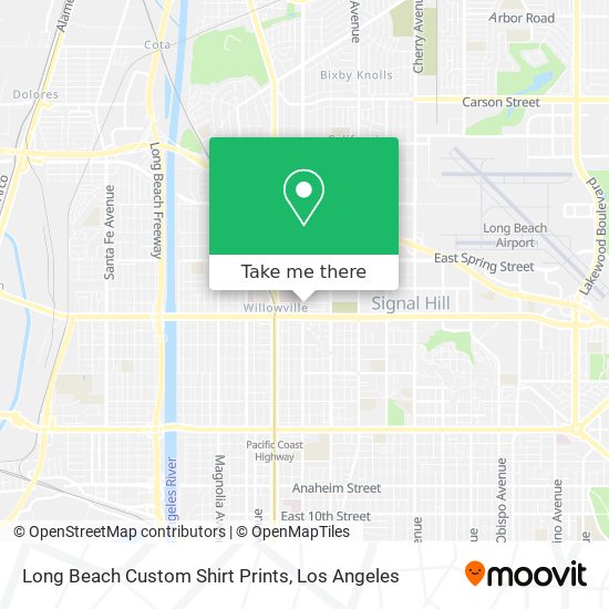 Long Beach Custom Shirt Prints map