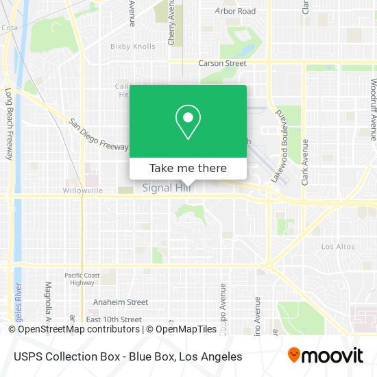 USPS Collection Box - Blue Box map