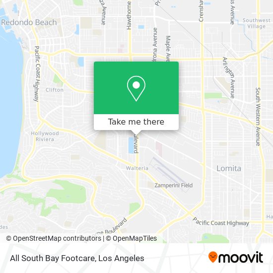 All South Bay Footcare map