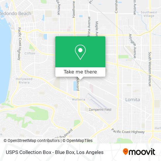 USPS Collection Box - Blue Box map