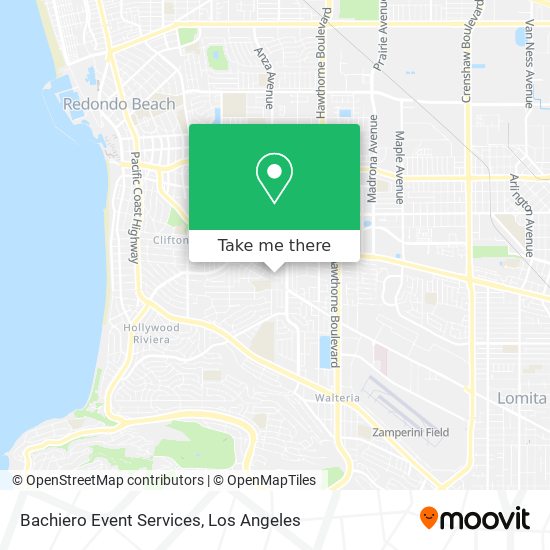 Bachiero Event Services map