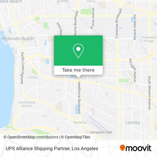 Mapa de UPS Alliance Shipping Partner