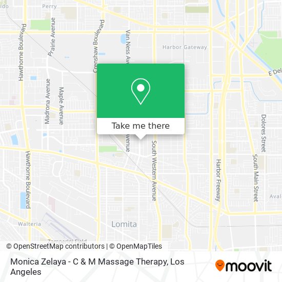 Mapa de Monica Zelaya - C & M Massage Therapy