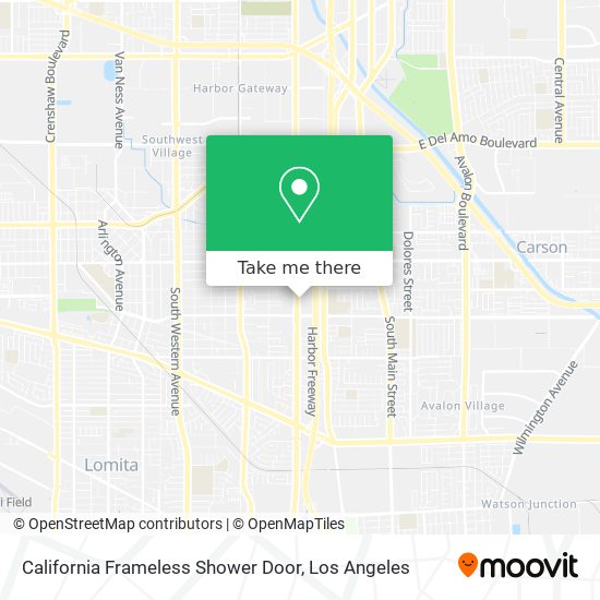 California Frameless Shower Door map
