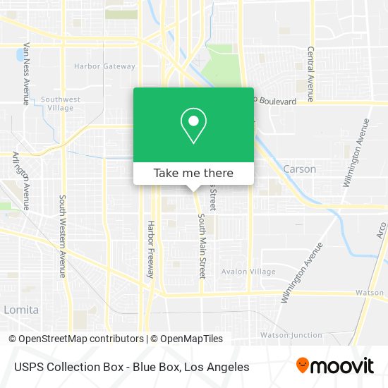 USPS Collection Box - Blue Box map