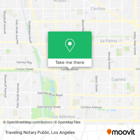 Traveling Notary Public map