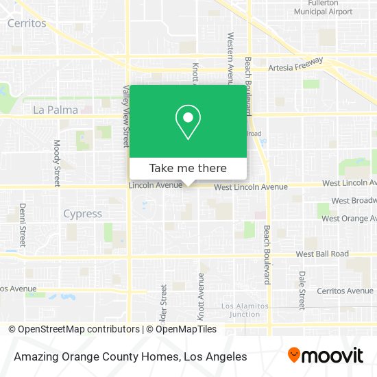 Mapa de Amazing Orange County Homes