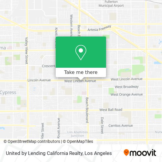 United by Lending California Realty map