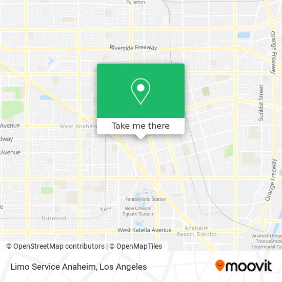 Mapa de Limo Service Anaheim