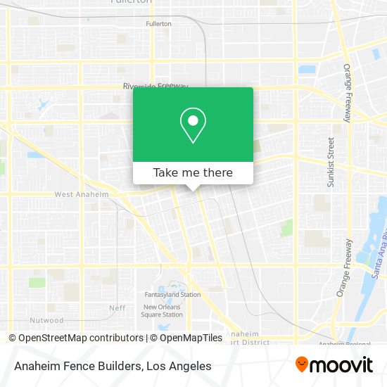 Mapa de Anaheim Fence Builders