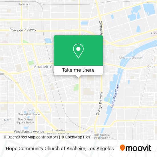 Mapa de Hope Community Church of Anaheim