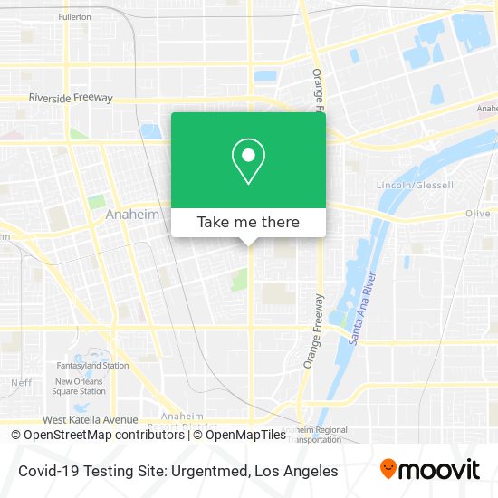 Covid-19 Testing Site: Urgentmed map