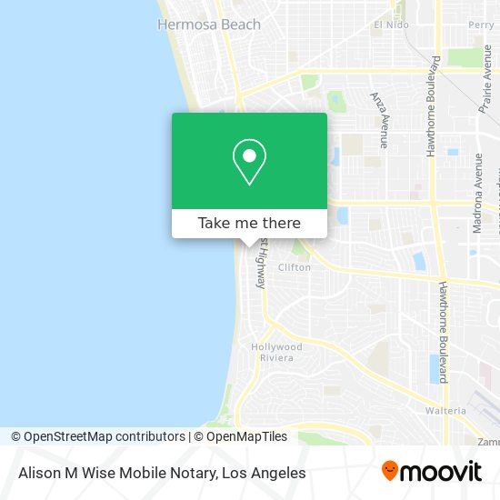 Alison M Wise Mobile Notary map
